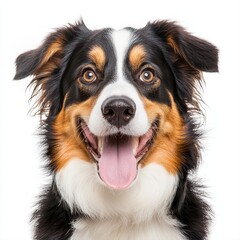 Fototapeta premium Energetic dog with its tongue out enjoying a sunny day at the park, showcasing its playful and joyful spirit