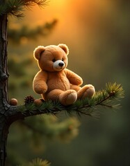 teddy bear in the woods
