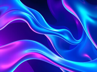 3D abstract background with fluid shapes, neon glass, smooth gradients, and dynamic lighting, creating depth and a futuristic feel.