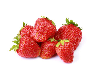 Strawberries isolated on white background with clipping path