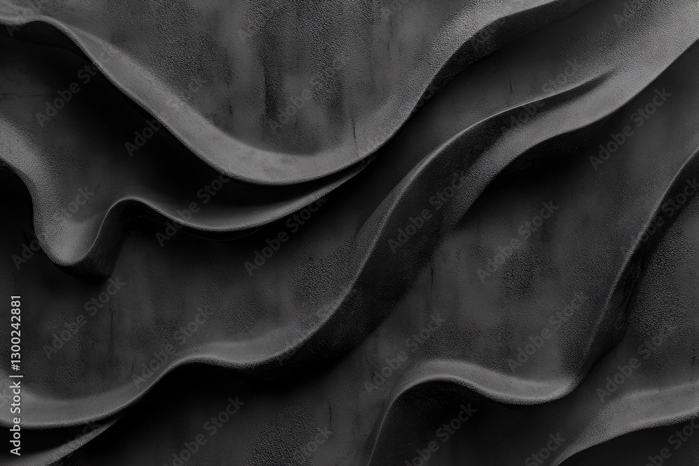 Poster abstract dark gray wavy texture background image elegant swirls design smooth surface modern minimal