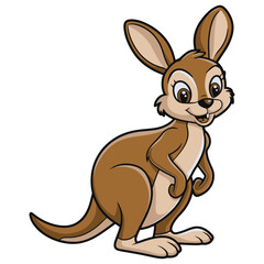 Clean Vector Kangaroo Illustration.
