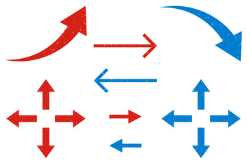 スタンプ風の矢印イラストセット