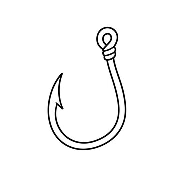 recommend clip art: fishing hook sketch 