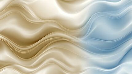 Obraz premium Abstract Beige Blue Wave Background Texture Digital Art Design