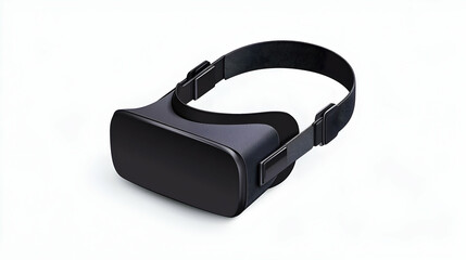 Black Virtual Reality Headset Isolated on a White Background Technology Gadget
