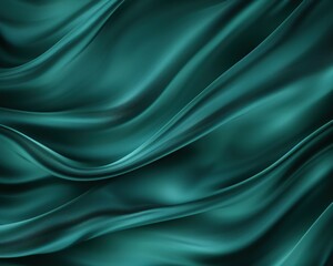 Obraz premium Teal rippled draped fabric abstract background for fashion, design, art, or textile