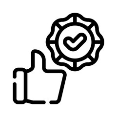 Obraz premium trust line icon