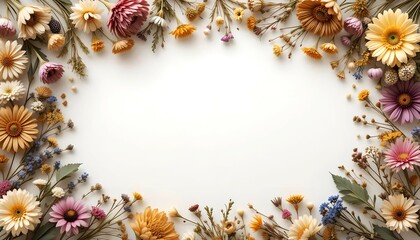 Botanical Frame of Dried Flowers