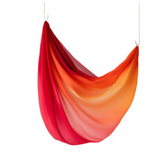 Obraz premium A vibrant piece of fabric in shades of red on transparent background