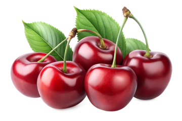 set of cherry  isolated on transparent background png