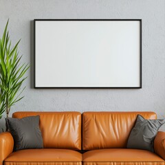 Charming couch flanked by a lively plant creating a warm and welcoming ambiance in a bright living area