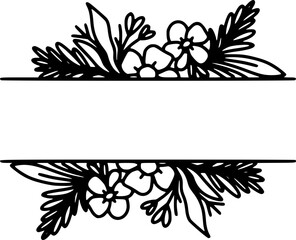 Leaf branch or flower frame