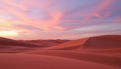 Sunset over the Sahara Desert: A Serene Landscape