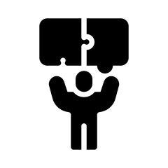 team building glyph icon