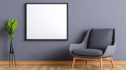 Comfortable chair nestled next to a lively plant creating a cozy and inviting atmosphere in a stylish interior space