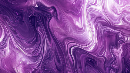 Fototapeta premium Abstract purple and white swirling fluid acrylic painting texture art wave color image style decor