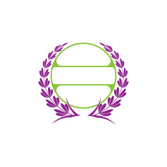 lavender floral aromatic logo vector icon illustration design