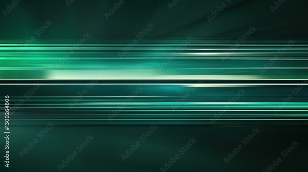 Poster abstract teal and green horizontal lines background design with motion blur effect