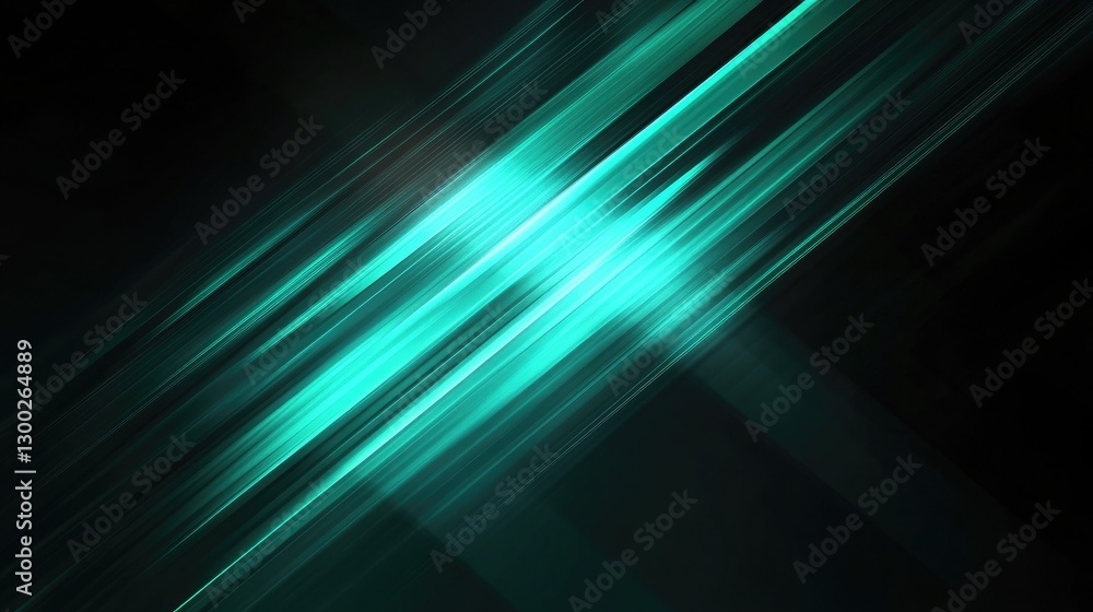 Poster abstract teal and black diagonal lines background image with light streaks and glowing effect