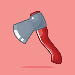 Axe  for fireman in the street vector illustration in 2d cartoon style with simple shape. perfect for design asset or sticker with theme fire fighter 