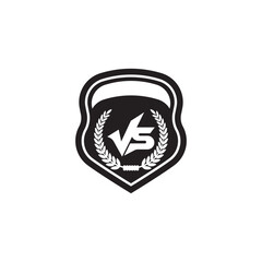 Versus text or vs lettering vector illustration design