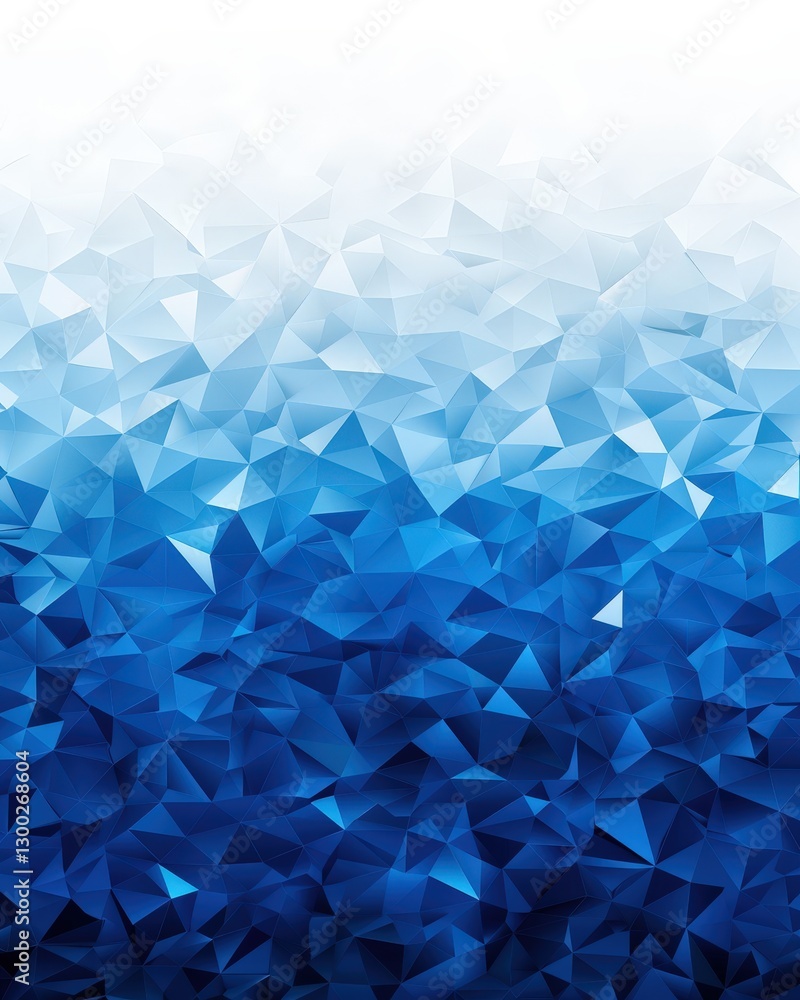 Fototapete blue triangle polygon pattern. geometric shapes abstract background for wallpaper or presentation