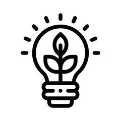 energy efficient line icon