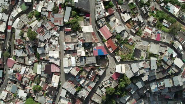 View of Petare, Miranda, Venezuela from above, showcasing the unique neighborhood layout