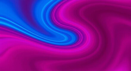 Fototapeta premium Abstract swirling background with vibrant blue and magenta colors. Fluid dynamic texture. Modern digital art. Wallpaper design with wavy pattern. Futuristic concept for graphic projects.