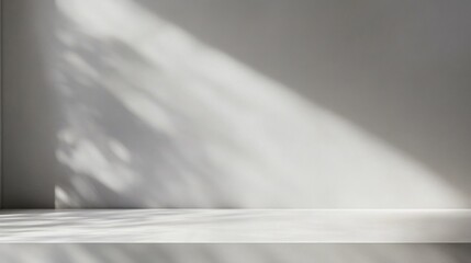 Sunlit Shelf, Minimalist White Interior