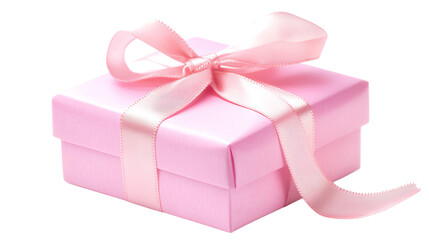 Elegant pink gift box with ribbon for special occasions.