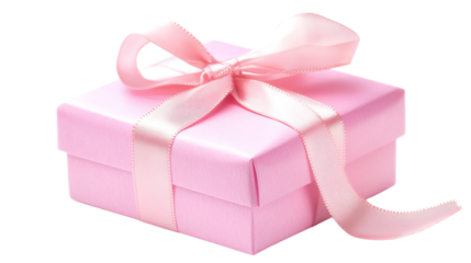 Elegant pink gift box with ribbon for special occasions.