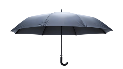 Sleek black umbrella for rainy weather protection.