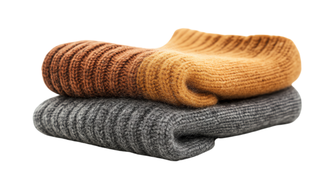 Soft knitted sweaters in autumn colors