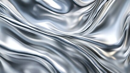 Abstract Silver Fabric Draped Background Texture Image