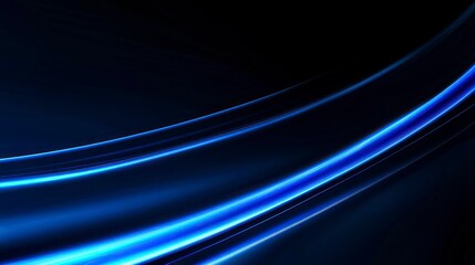 Dynamic Blue Light Streaks Flowing Through Digital Space with Modern Artistic Flair 90 Chars