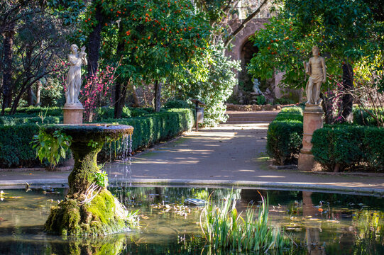 Jard&iacute;n franc&eacute;s en los jard&iacute;nes del Carmen de los M&aacute;rtires de Granada.