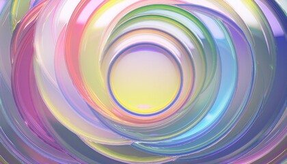 抽象画、虹色のグラフィック素材