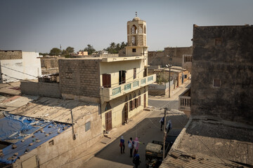 Old town St. Louis UNESCO Heritage site in Senegal