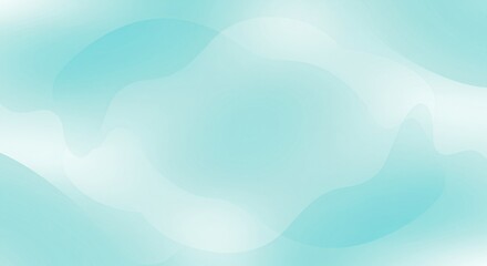 Soft turquoise and white gradient background with wavy pattern. Abstract pastel color design for wallpaper, website, or graphic art. Minimalist digital texture with copy space