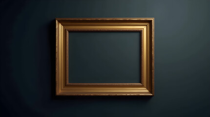 Vintage Ornate Gold Picture Frame Empty Decorative Frame Art Display Home Decor Dark Wall