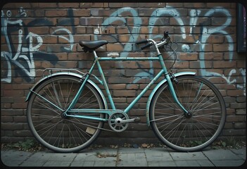 old bicycle in the street