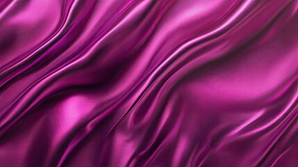 Luxurious Deep Purple Silk Fabric Draped and Folded Smoothly
