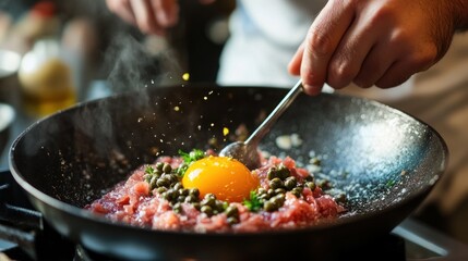 Steak Tartare Preparation: A Culinary Masterpiece