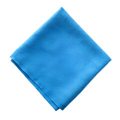 Blue napkin isolated on transparent background