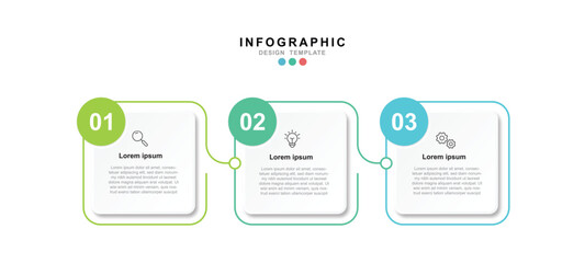  Vector Infographic label design template with icons and 3 options or steps. for your business data. Vector Illustration.