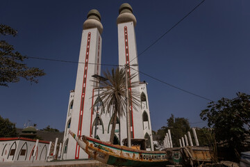 Outside view of the Mosque of the Divinity in Dakar city Senegal