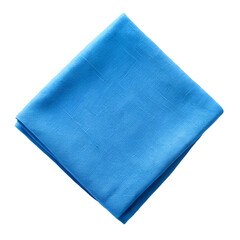 Blue napkin isolated on transparent background