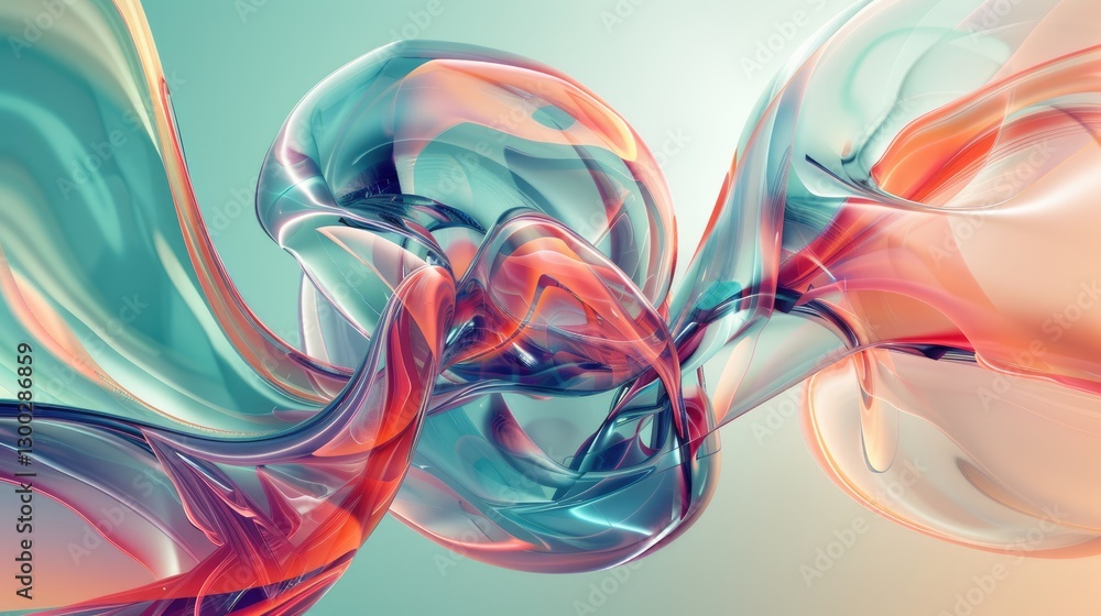Poster abstract flowing fabric with vibrant color tones. dynamic textile design. background image of swirli
